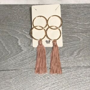 Tassel Earrings Gold Hoop Dangle‎ Drop Earrings Fashion Jewelry
